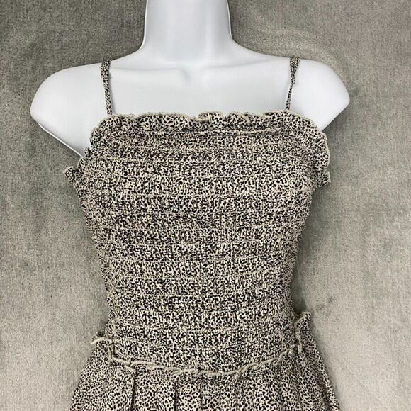 Sienna Sky Women Dress Medium Black Ditsy 90s Y2k Day-Date Picnic Sundress - Picture 8 of 16